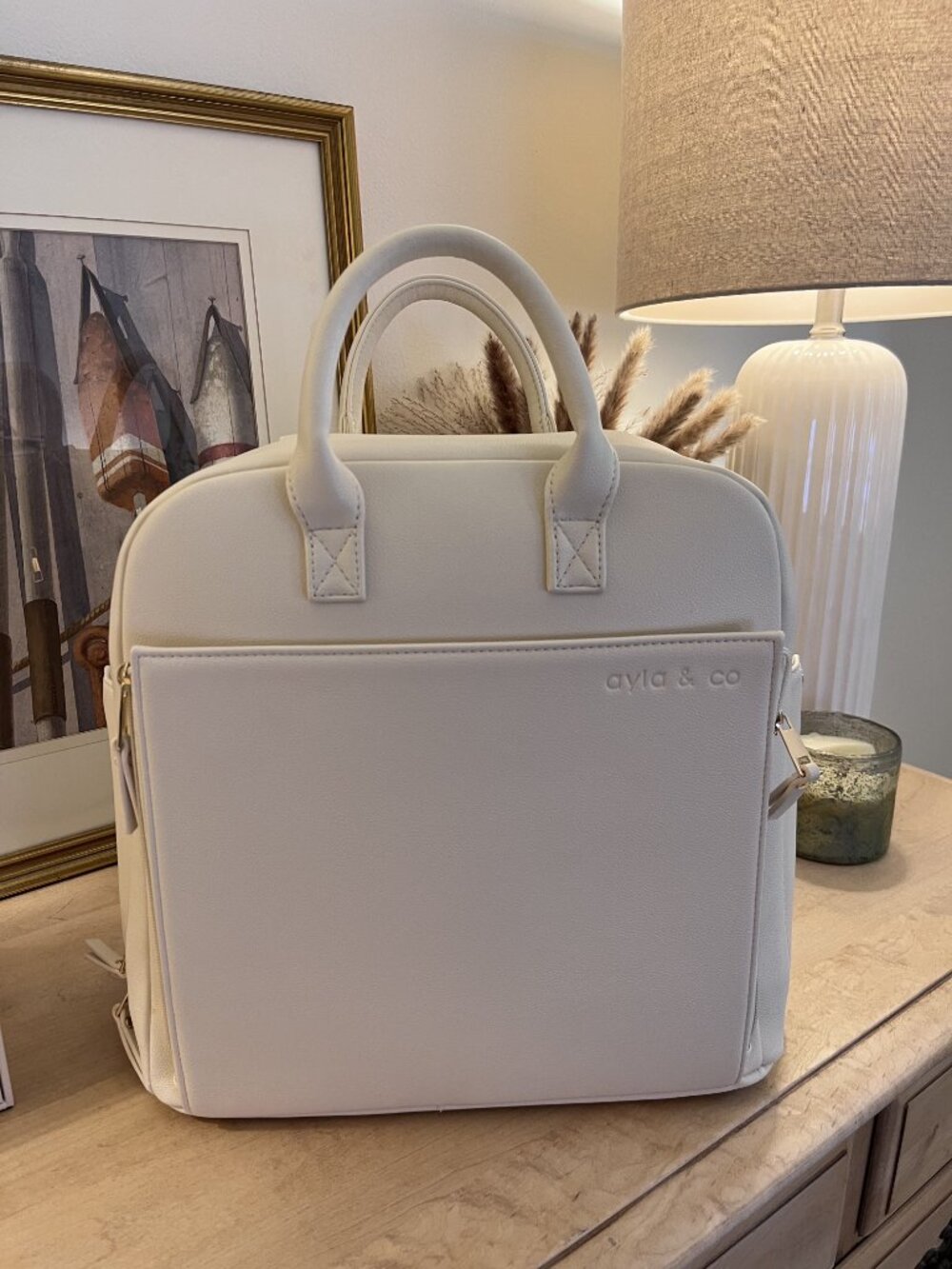 Ayla Diaper Bag Ivory